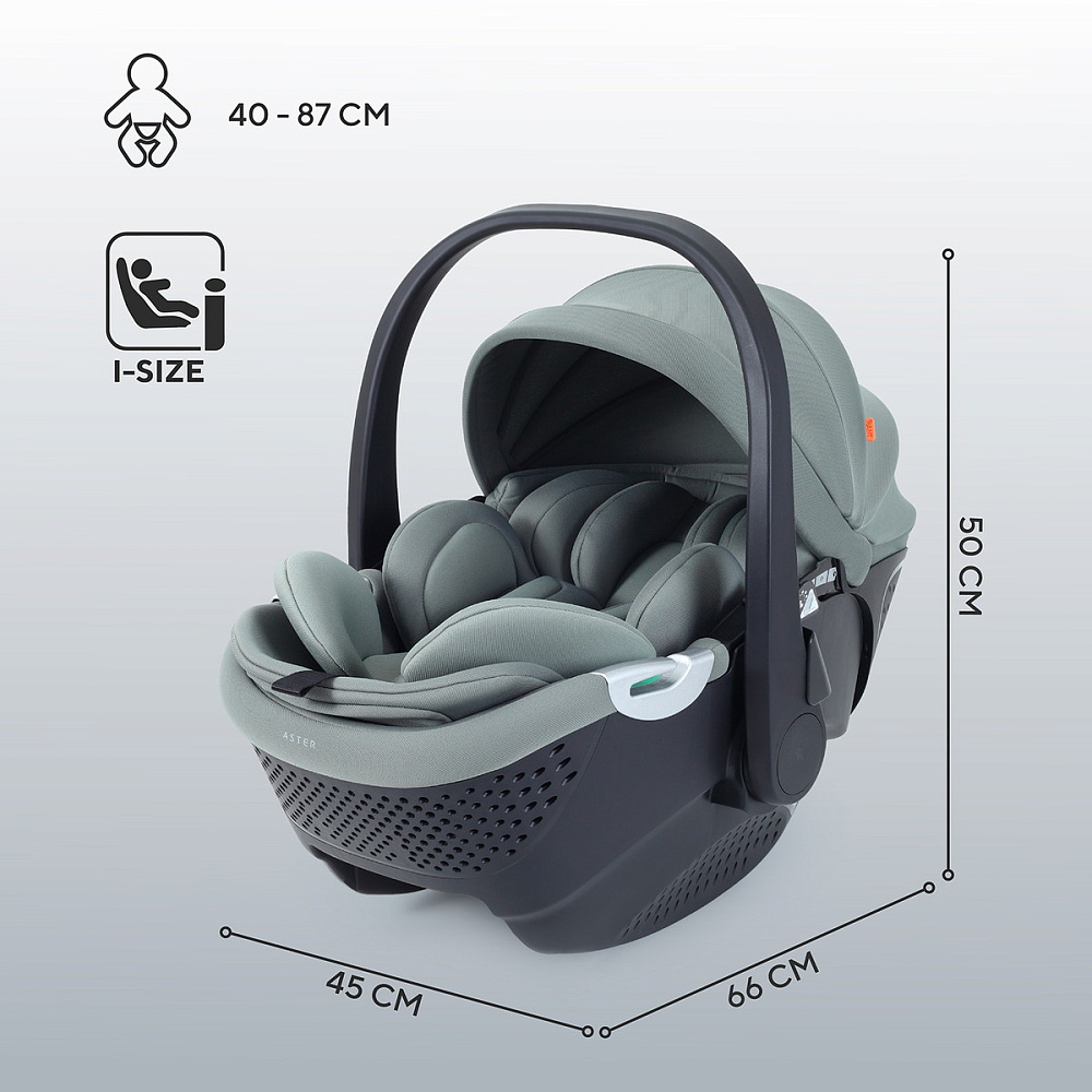 Детская коляска Rant Teo Soft 3 в 1 с автокреслом Aster Zero Olive Cloud