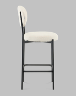 Стул полубарный Бриф DD букле молочный