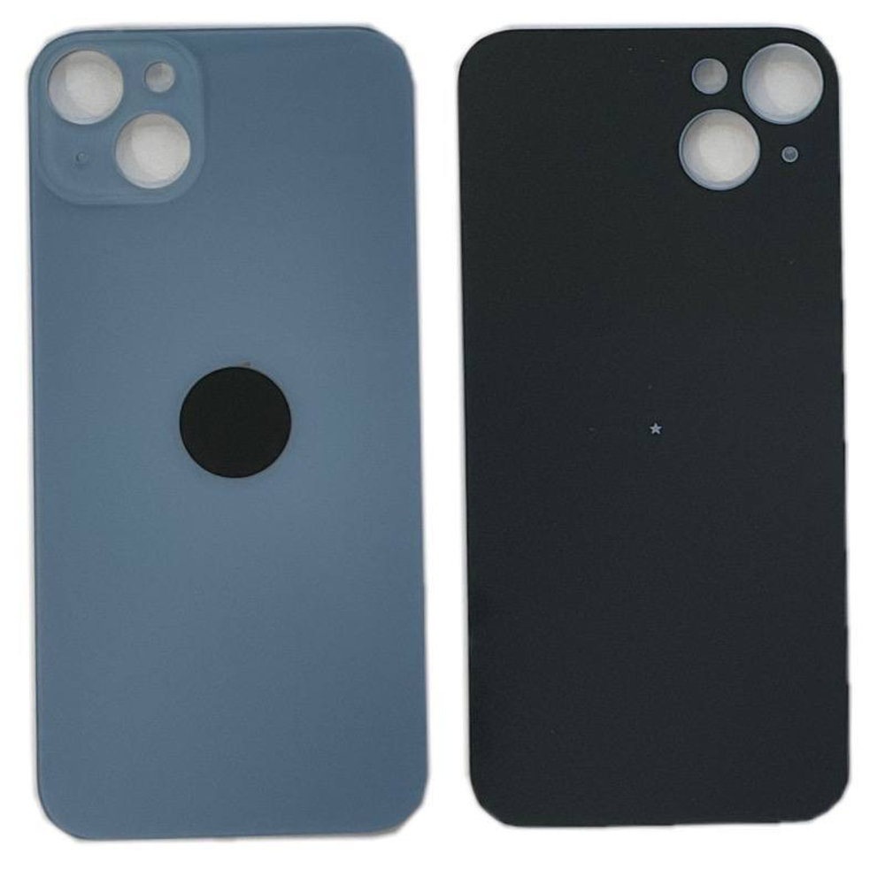 Задняя крышка для Apple iPhone 14 Plus Синий (стекло, широкий вырез под камеру)