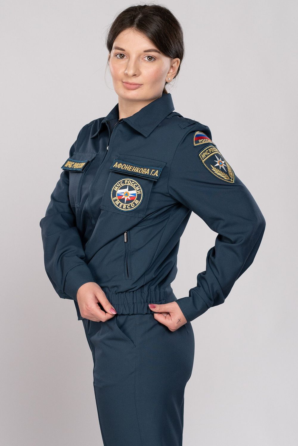 Костюм летний  женский МЧС (Патруль-240, серо-синий)