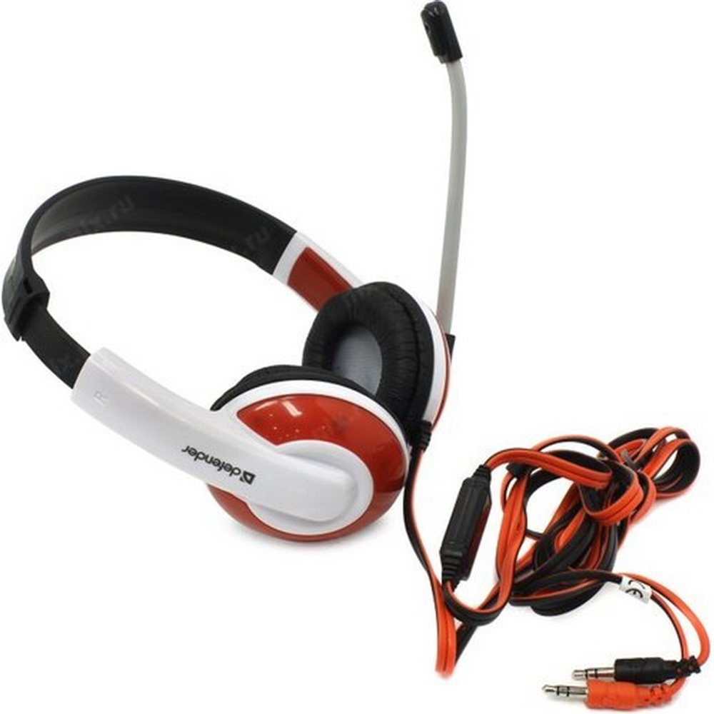 Игровая гарнитура DEFENDER Warhead G-120 кабель 2.0м (красно-белый)
