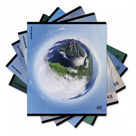 Тетрадь А5 48л кл. Erich Krause "Фишай. Россия" УФ-лак выборочный+ламинация матовая MIX-PACK