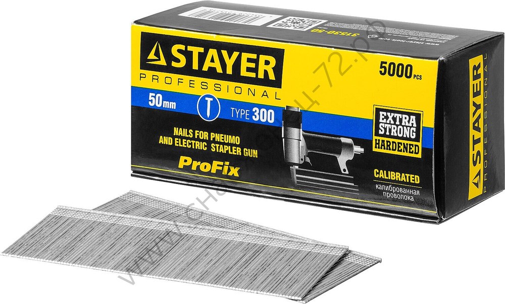 STAYER тип 18GA (47 / 300 / F) 50 мм, 5000 шт, гвозди для нейлера (31530-50)