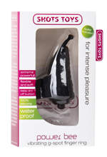 Чёрный вибростимулятор на палец Power Bee Black (Цвет: черный)
