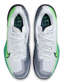 Мужские кроссовки теннисные Nike Zoom Vapor 11 - white/green strike/midnight navy