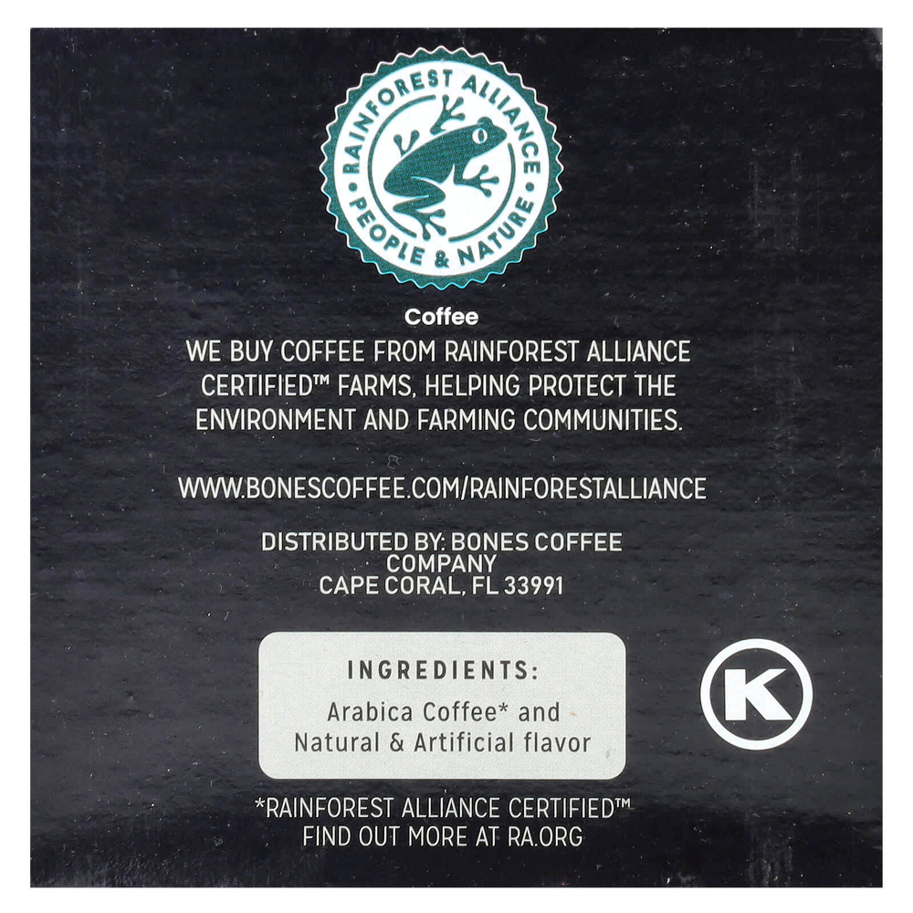 Bones Coffee Company, Salty Siren, кофейные чашки, мокко с морской соленой карамелью, 12 чашек по 10 г (0,35 унции)