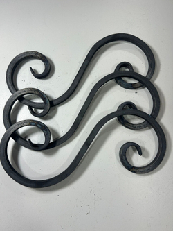 Кованый элемент волюта 130х330мм квадрат полнотелый 12х12мм