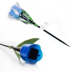 USL-C-454-PT305 BLUE TULIP Садовый светильник на солнечной батарее Синий тюльпан. Белый свет. 1xLR аккумулятор в-к. IP44. TM Uniel.