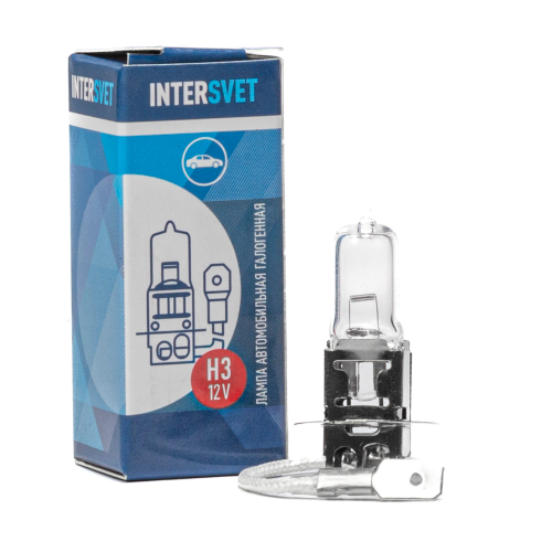 Автолампа галогенная H3, 12 В, 55 Вт, PK22S
