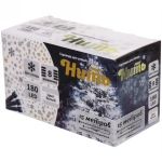 Гирлянда для улицы 15м 180 ламп LED чёрный провод, 8 реж, IP-54, Белый (возможность соединения)