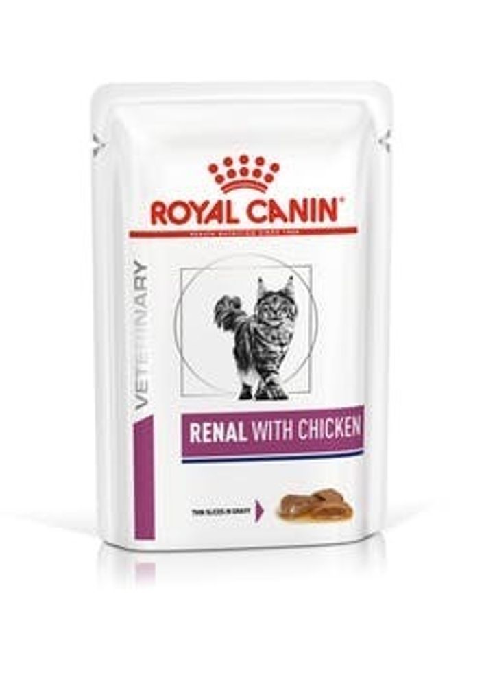 Royal Canin Renal Влажный корм для кошек при почечной недостаточности, курица в соусе, 85 г