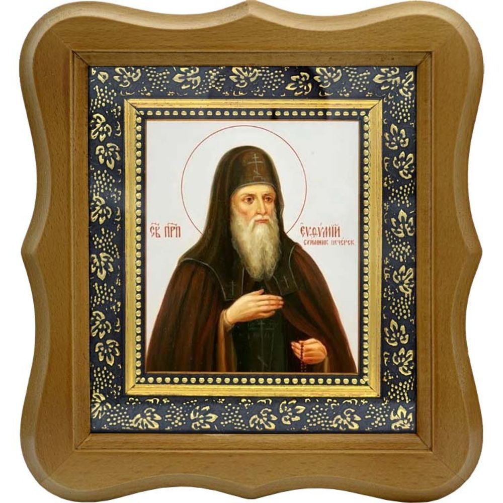 Евфимий Печерский преподобный. Икона на холсте.
