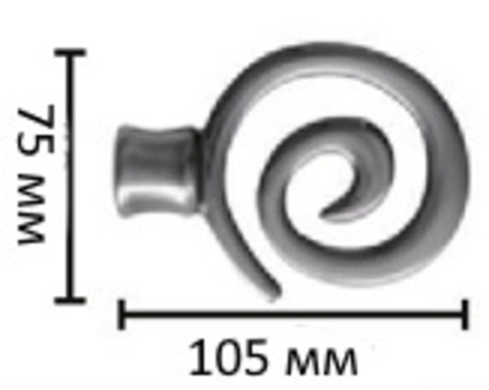 Наконечники "Флексо Ост" для кованых карнизов d16 мм, цвет латунь