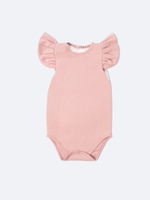 Боди c кружевной спинкой с кор.рукавом, Пудровый