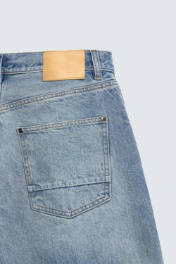 ZARA ДЖИНСЫ BAGGY FIT, СИНИЙ/ИНДИГО