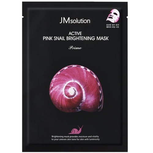 [JM Solution] Active pink snail brightening mask prime - Маска ультратонкая с муцином улитки, 30 мл