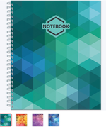 Тетрадь А5 48л. клетка "Яркий офис" гребень, уф, 4 дизайна (ПОЛИНОМ)