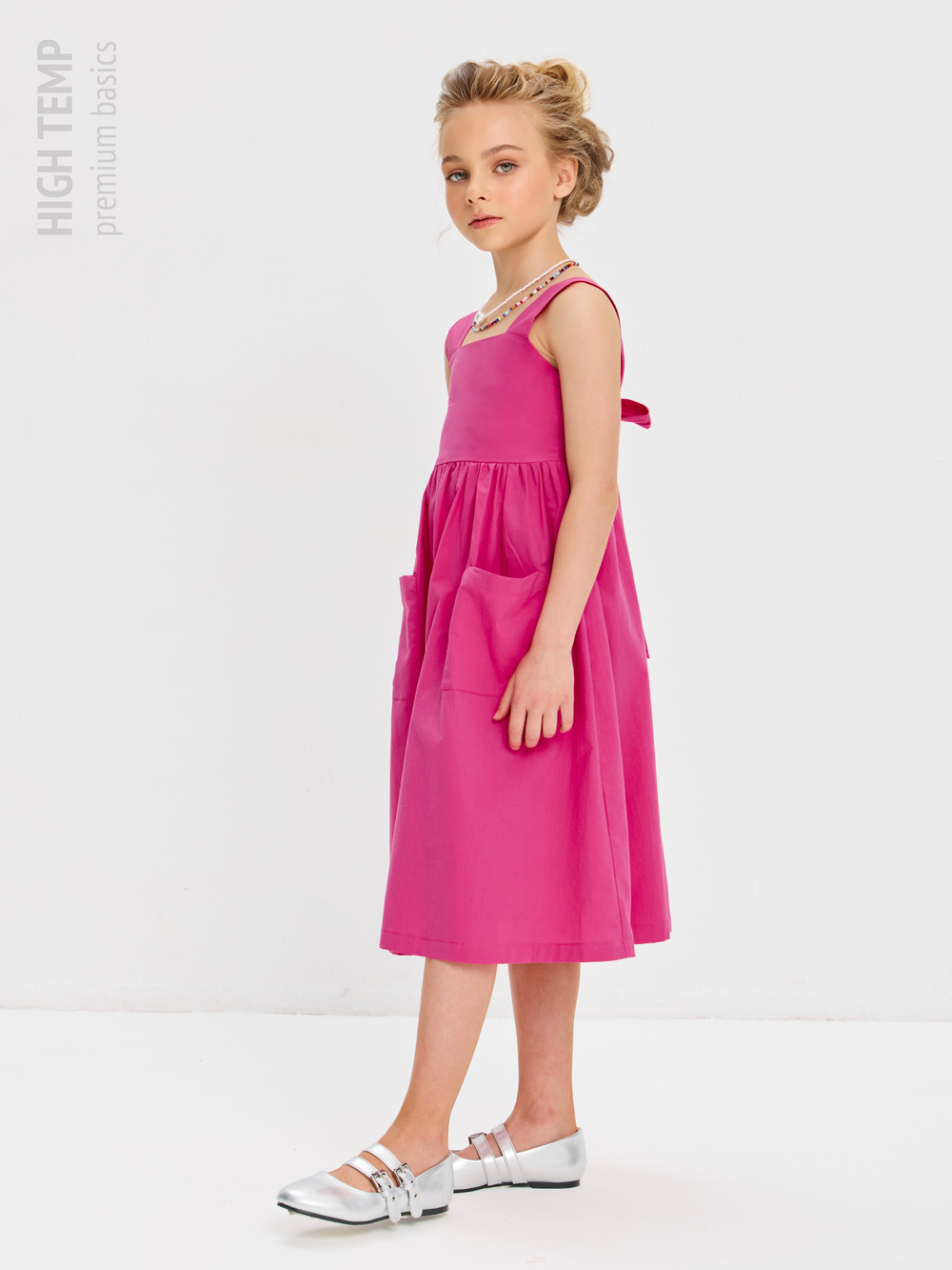 Сарафан из хлопка с бантом на спинке