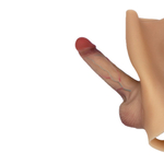 Телесные трусы с фаллоимитатором «Помощник» - 15,5 см. (Цвет: телесный)