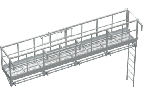 Площадка, навешиваемая на полувагон, боковая, алюминиевая MEGAL ПНПБА - 5400х900х1100 с лестницами