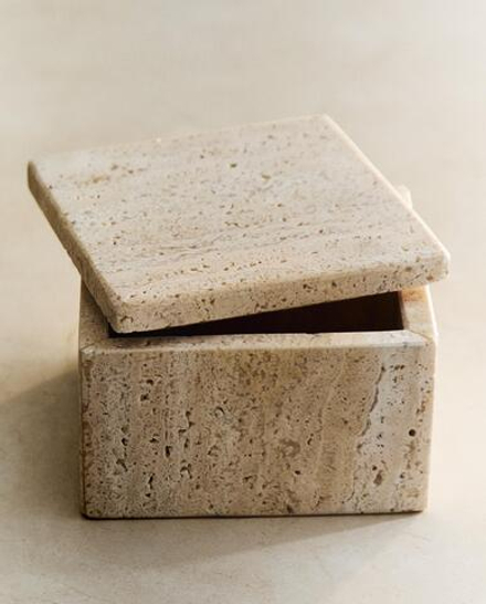 Zara Home коробка для хранения, мрамор, бежевый · 3533/099