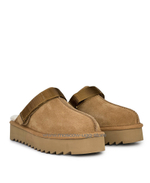 GOLDENSTAR CLOG PLATFORM- Chestnut