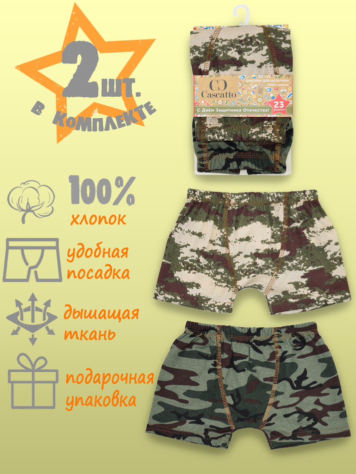 Трусы для мальчика боксеры набор (2шт.в уп.)