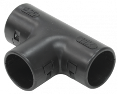 Тройник открывающийся TI25G черный (5шт/компл) IEK