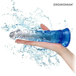 Синий гибкий фаллоимитатор - 20,5 см. (Цвет: синий)