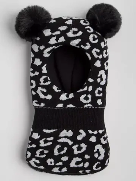 Шапка шлем детская зимняя вязаная