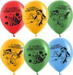 Воздушный Шар (12''/30 см) Пиксели, С Днем Рождения!, Ассорти, пастель, 2 ст, 25 шт.