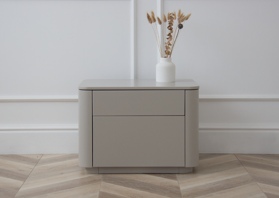 Тумба прикроватная Tammi 2 ящика ширина 50 см (серо-бежевый)