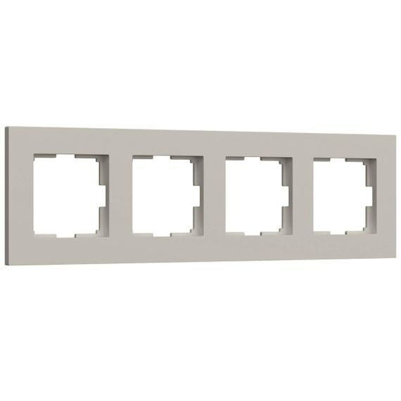 Рамка на 4 поста Werkel Slab дымчатый софт W0042917 a071628