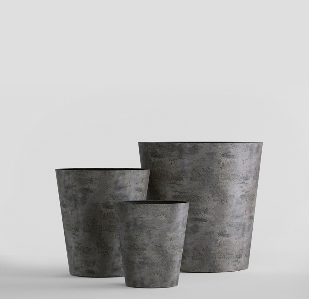 Кашпо, коллекция Concrete, форма CRATER