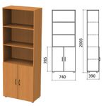 Шкаф полузакрытый "Фея", 740х390х2000 мм, цвет орех милан (КОМПЛЕКТ)