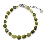 Браслет из нефрита галтовка 5*8мм, 18см