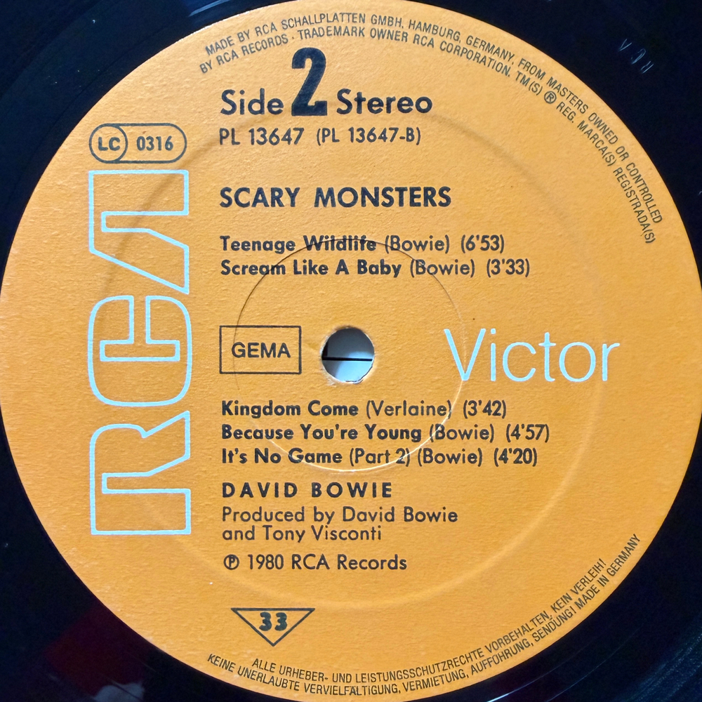 David Bowie ‎– Scary Monsters (США 1980г.)