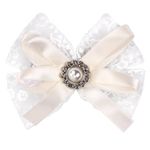 Бант для волос НАБОР 2 шт. и 1 шт., 10х8 см, на заколке, белый, АССОРТИ, MONTE VITA, 457119