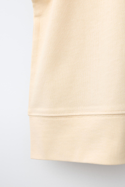 ZARA ОДНОТОННАЯ ФУТБОЛКА HEAVY WEIGHT, ЭКРЮ