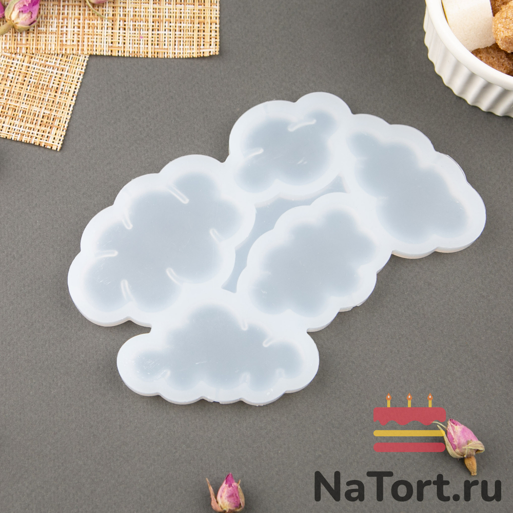 Силиконовая форма для леденцов «Облака 5 в 1»
