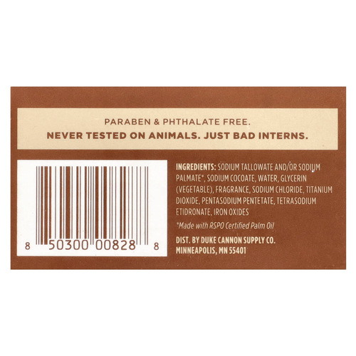 Duke Cannon Supply Co., Big Brick of Bar Soap, аромат Leaf & Leather, 283 г (10 унций)