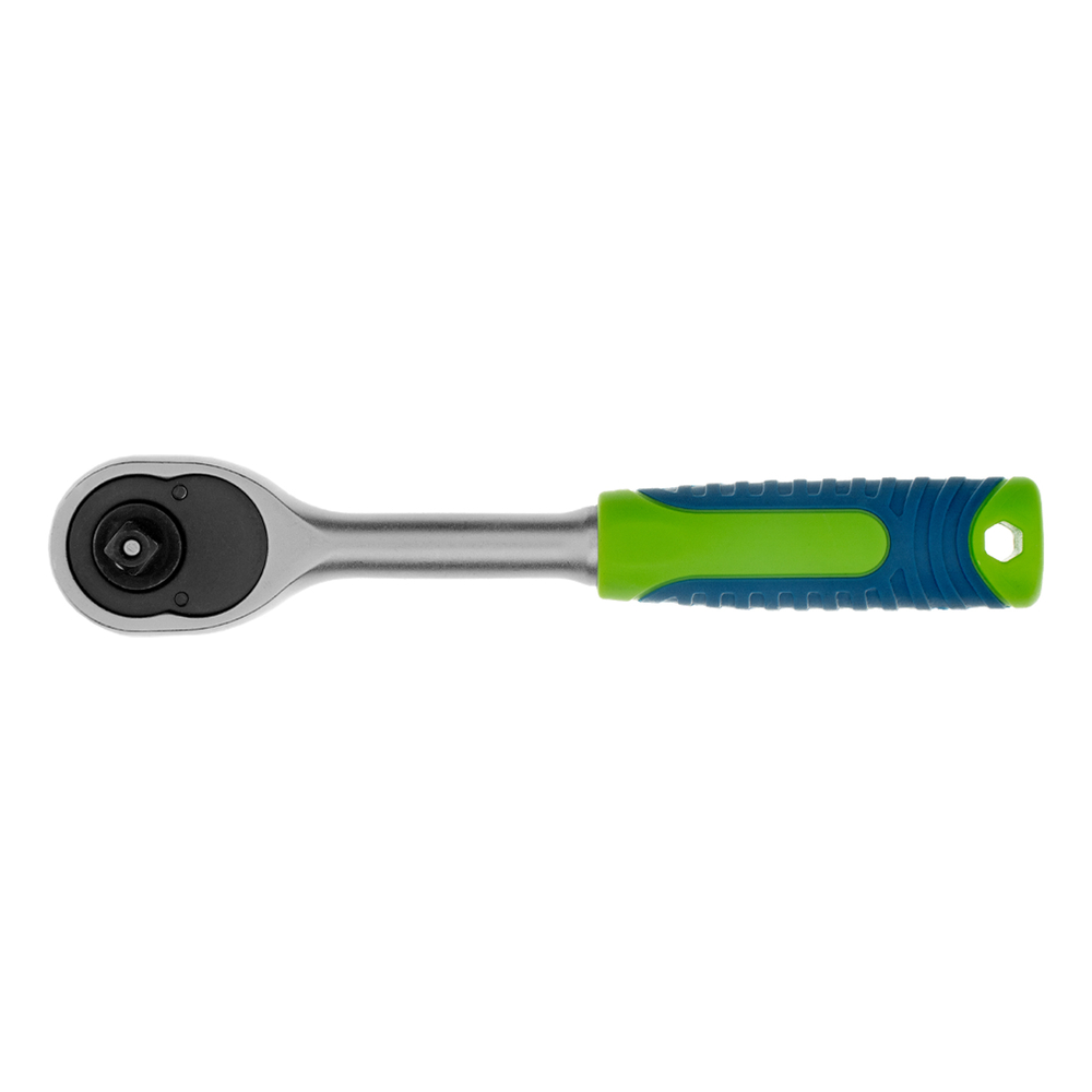 Ключ-трещотка 1/4", 45 зубьев, с быстрым сбросом, матовый хром Сибртех