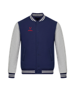 Бомбер ESSENTIAL Fleece Bomber, темно-синий/серый меланж