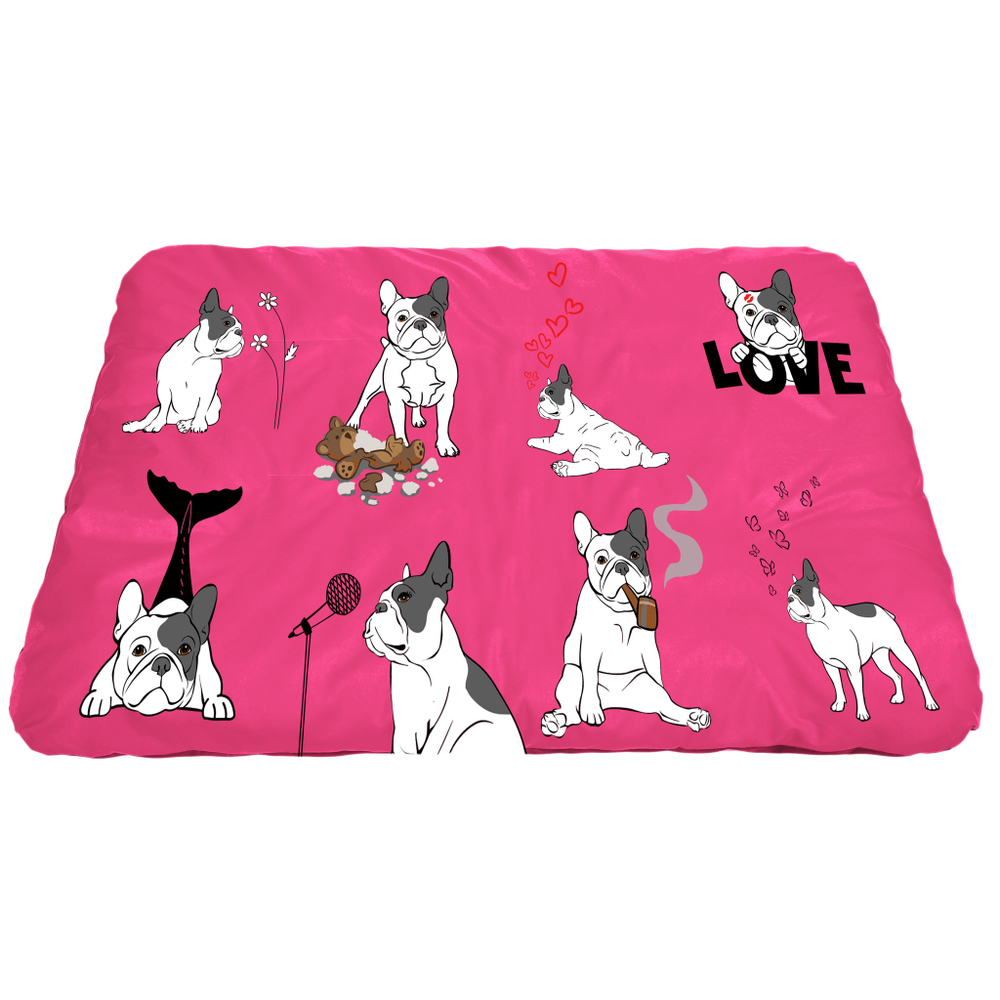 Матрас для собаки "Французские бульдоги"