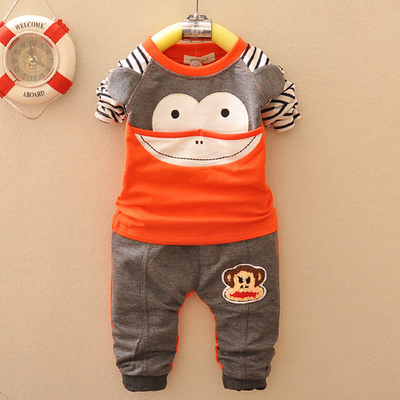Костюм из брюк и лонгслива с аппликацией обезьяны Джилиуса