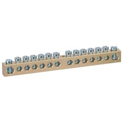 Шина ЭРА NO-122-33 PEN земля-ноль 8х12мм 14/1 латунная крепеж по центру