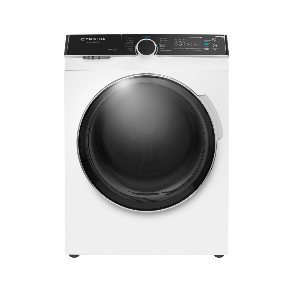 Стиральная машина с инвертором и паром  MAUNFELD MFWM1510WH06 10кг.