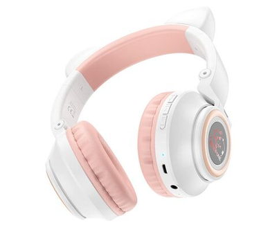 Наушники Borofone BO18 Cat pink