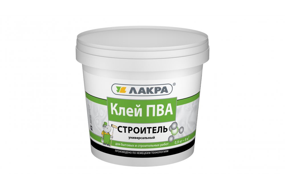 Клей ПВА-М унив строитель 0,9кг ЛАКРА