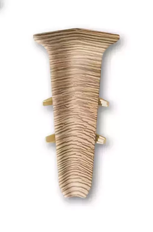 Угол внутренний для плинтуса 85мм "Деконика", 221 Дуб янтарный